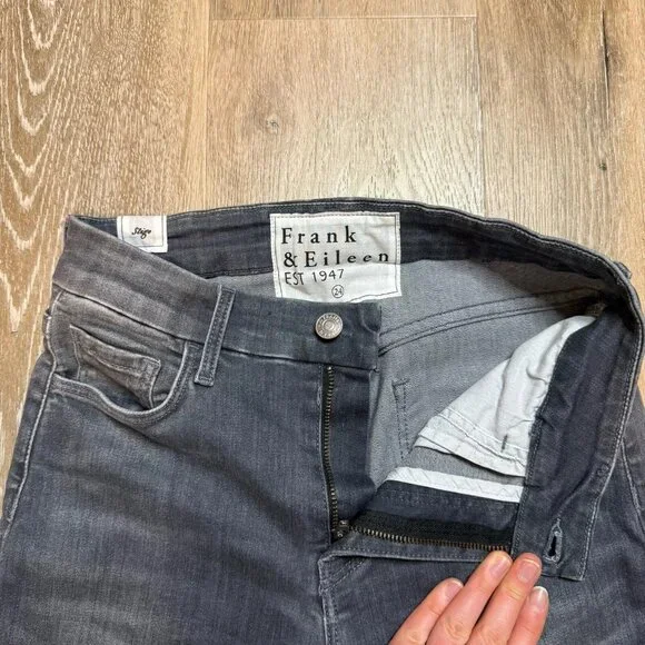 Frank and Eileen Sligo Jean Womens Size 24 Gray Frayed Skinny Stretch USA Ladies - Picture 4 of 14